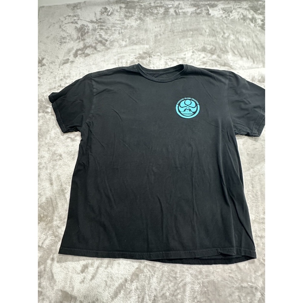 Hawaiian Island Creations T Shirt Mens XL Black Short Sleeve Crew Neck‎ EUC